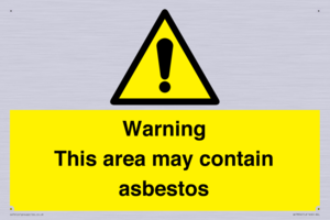 Warning This area may contain asbestos